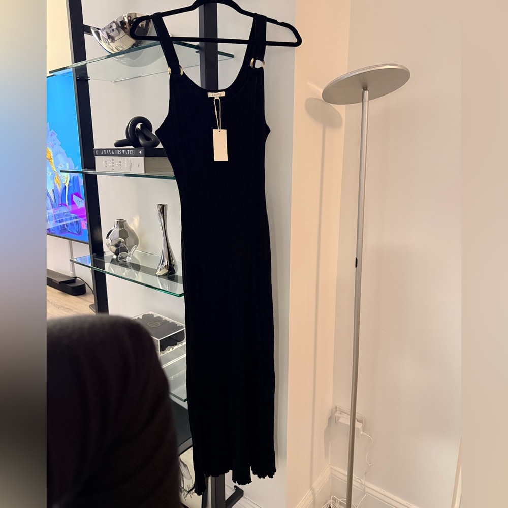 NWT | Z SUPPLY | SALINAS MIDI DRESS IN BLACK | SIZE: L - Picture 6 of 8